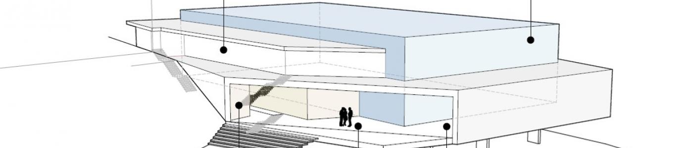 Zeichnung der neuen Sporthalle